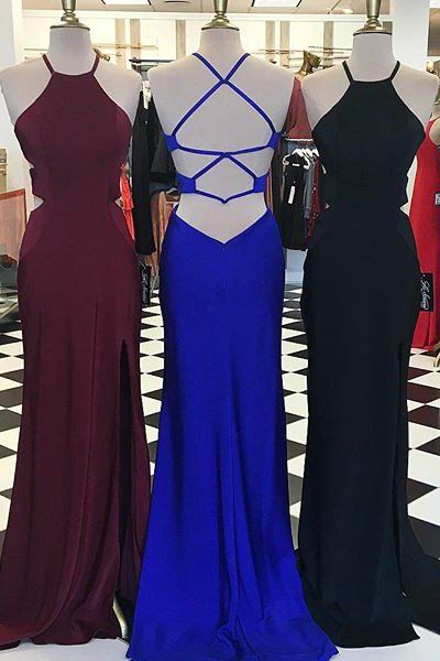 Backless Dresses Long Purple Ball