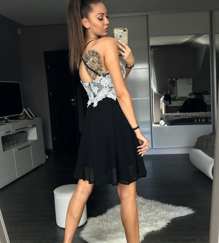 Spaghetti Straps Criss Cross Homecoming Dress VMH71