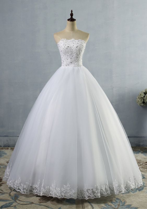 Long Wedding Dress, Lace Wedding Dress, Tulle Wedding Dress, Sequin ...